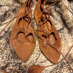 Schutz Brown Lace-Up Women's Shoes 37